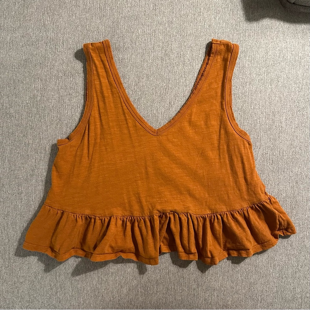 Women's Orange Sleeveless Top